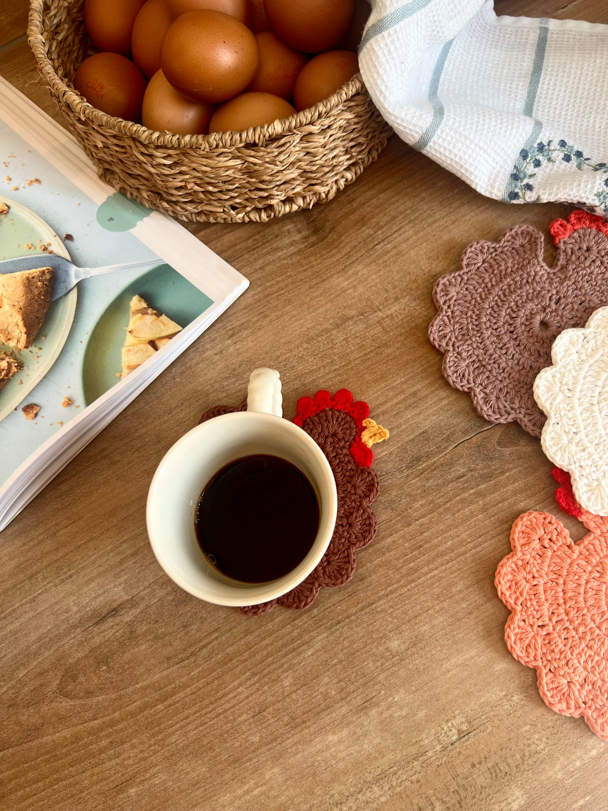 Sous-tasse / Dessous de verre Poulette (lot de 6)