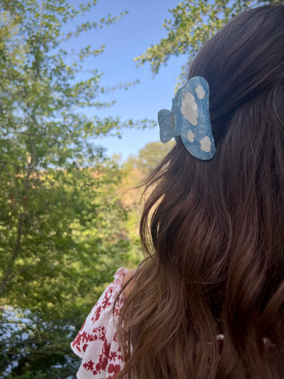Pince à cheveux Bleu Coton