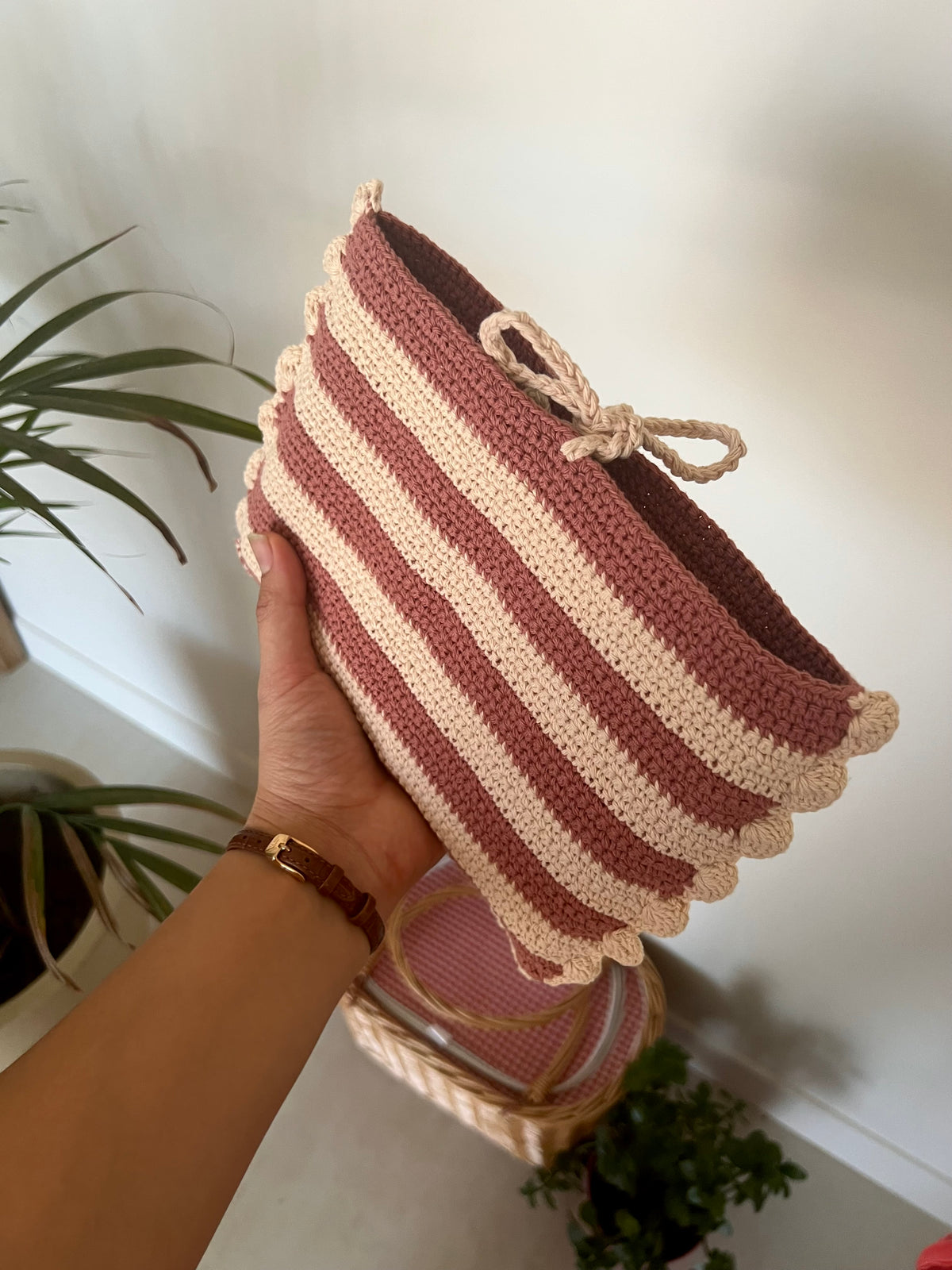 Housse de livre au crochet Terracotta