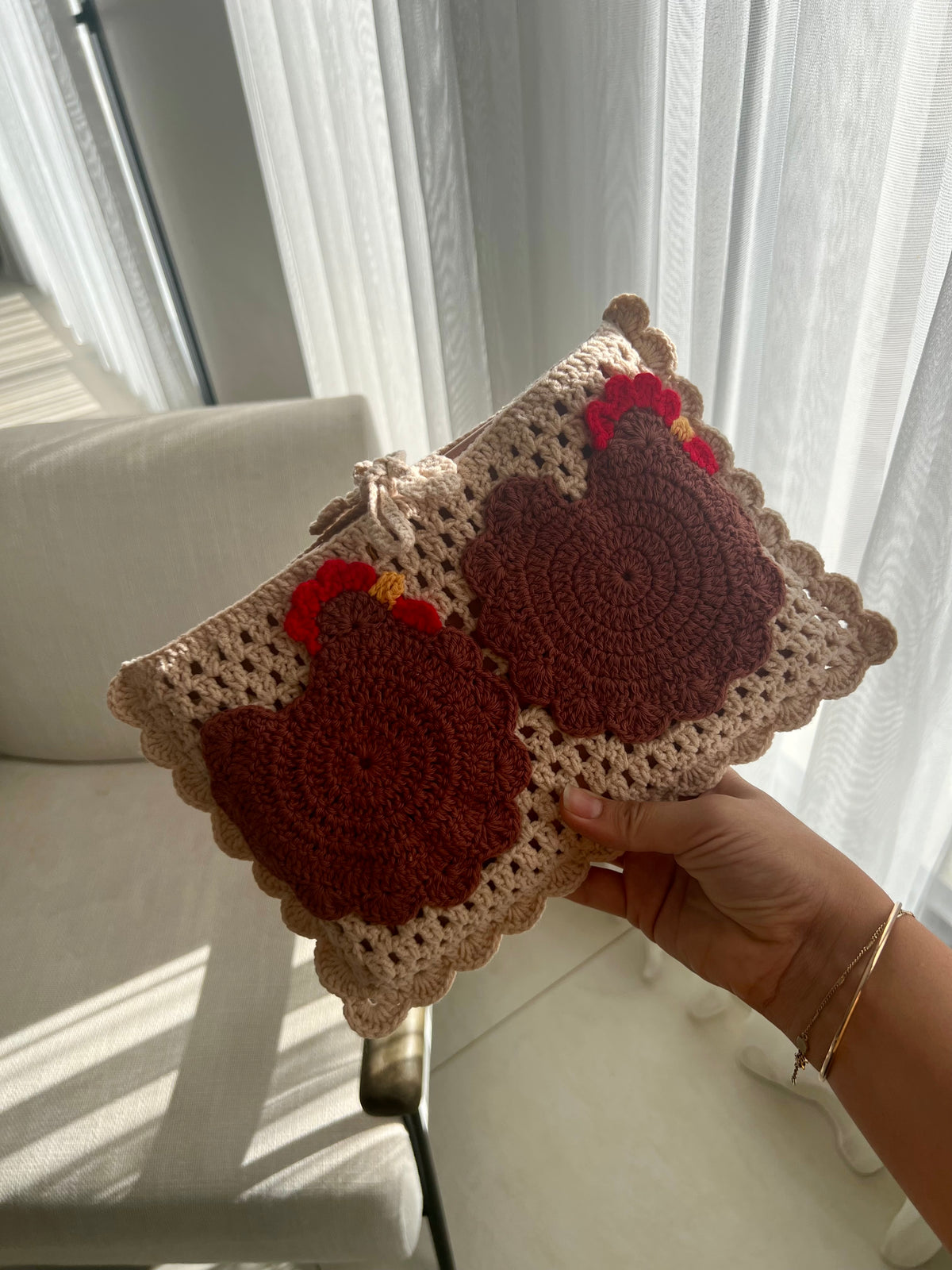 Housse de livre au crochet Douceur Des Prés