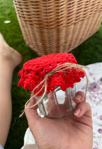 Couvre Pot En Crochet Rouge