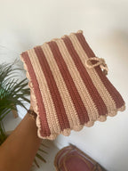 Housse de livre au crochet Terracotta