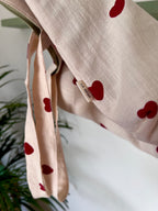 Le Tote Coeur | Tote bag cœur rouge réversible – sac cabas en coton cousu main, durable & éco-responsable