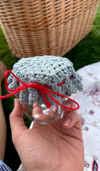 Couvre Pot En Crochet Bleu